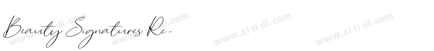 Beauty Signatures Re字体转换
